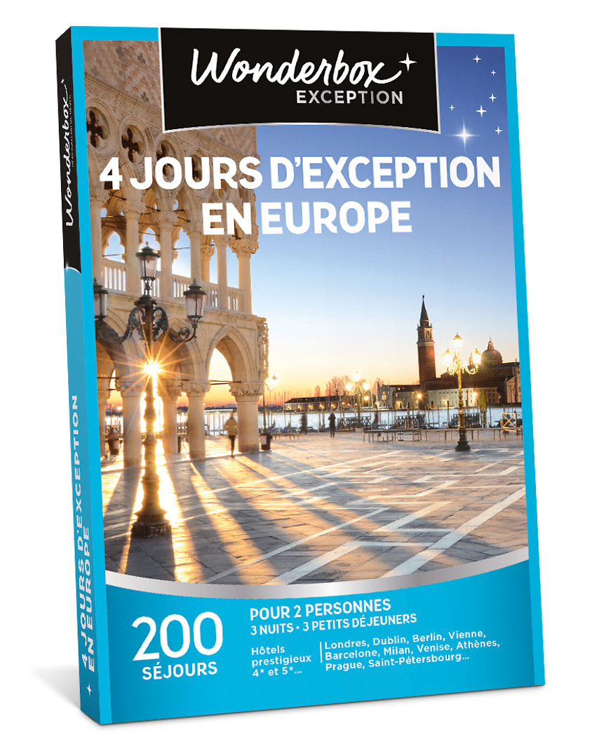 E-coffret WONDERBOX 4 JOURS D’EXCEPTION EN EUROPE